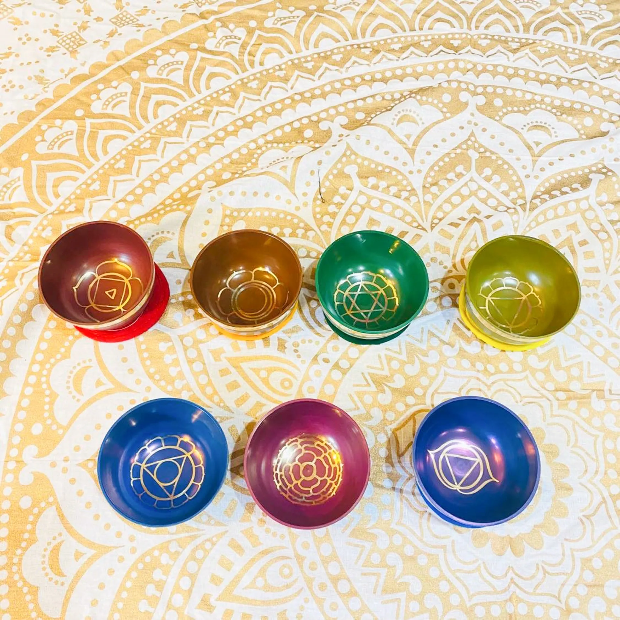 4" Chakra Singing Bowl Set of Seven