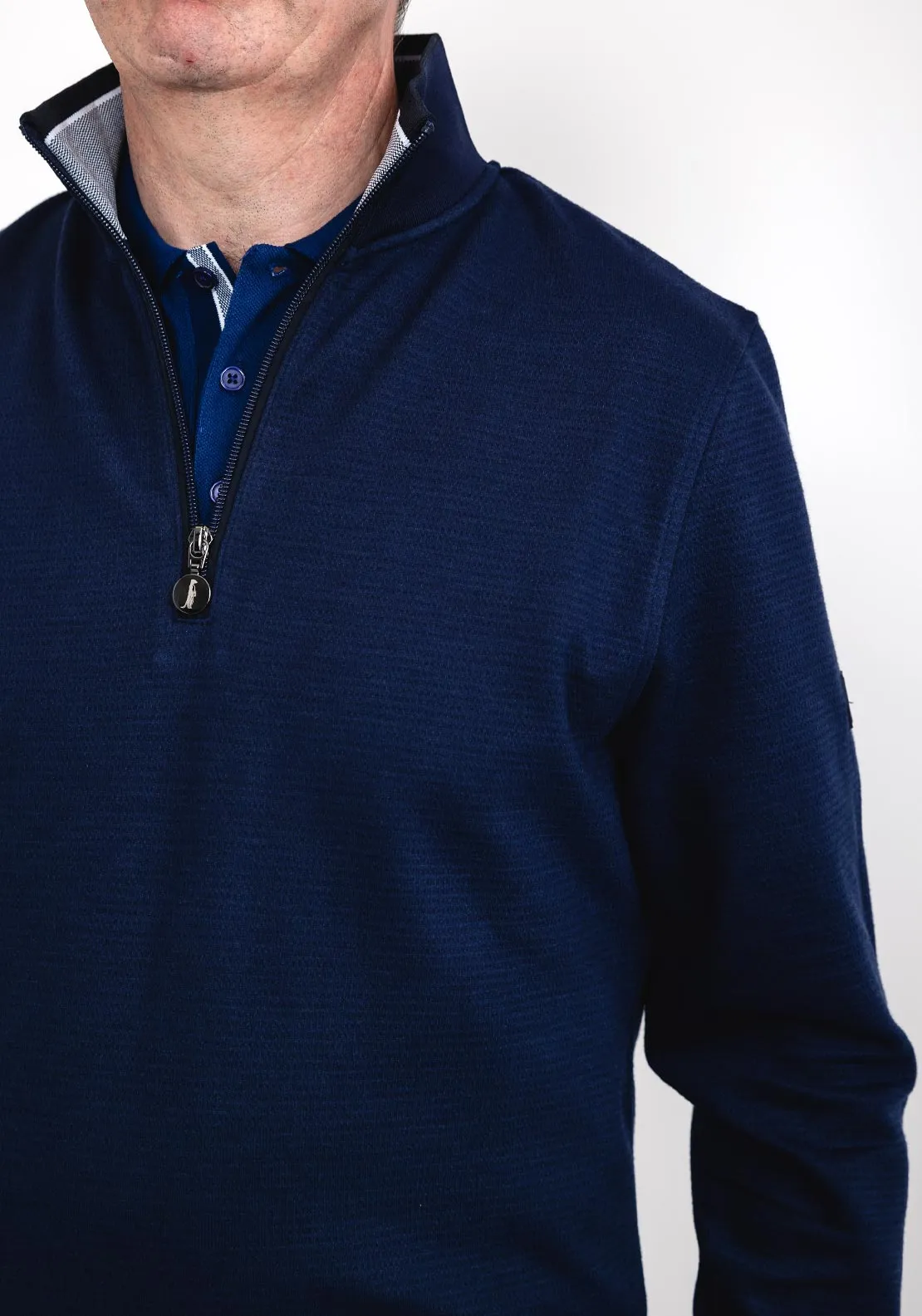 6th Sense Yeats Quarter Zip Sweatshirt, Maritime Blue