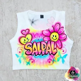 Airbrush Tie Dye Crop Top