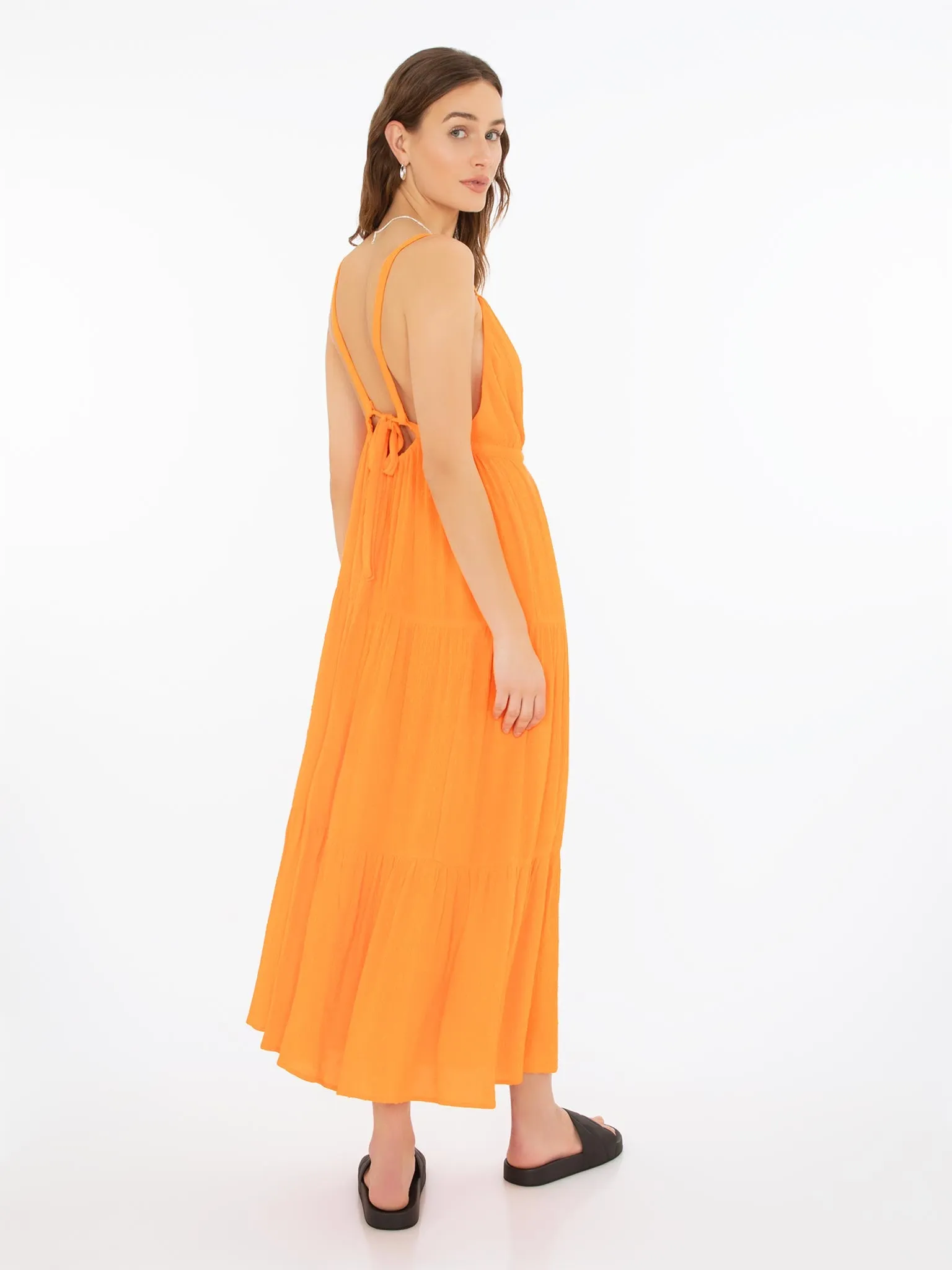 Angelica Maxi Dress in Orange