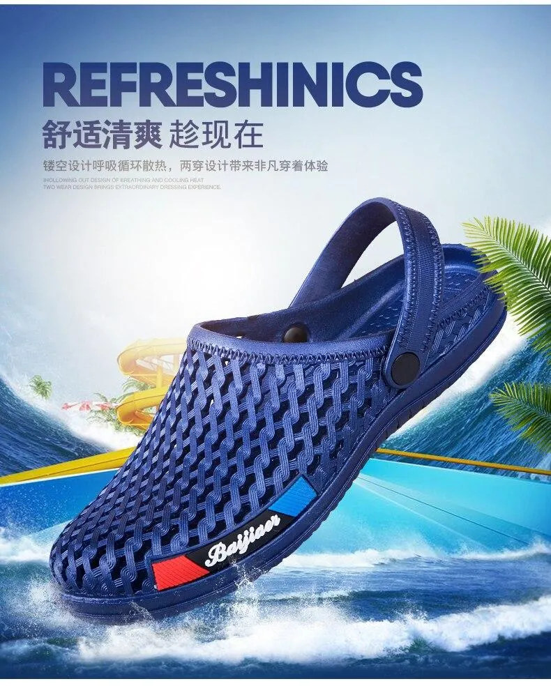 Antiskid Beach Summer Water Slip-On Croc Sandals for Men and Women