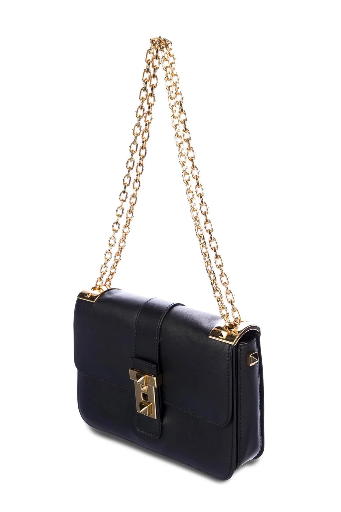 B-Rockstud Flap Bag Black