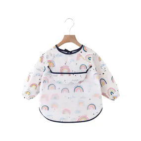 Baby Long Sleeve Apron Smock Bib Over The Rainbow