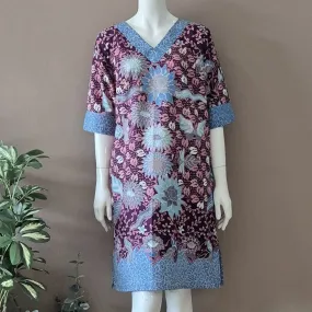 Batik Tulis V Neck Dress - M