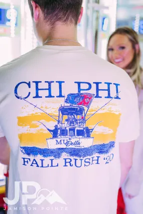 Chi Phi Fall Rush Fishing Boat Tee