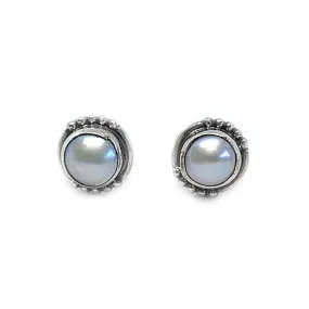 Chotto Pearl Round Bohemian Earrings