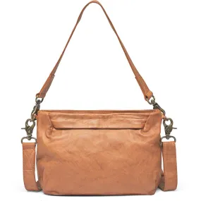 Classic crossover bag in soft leather quality / 16280 - Cognac