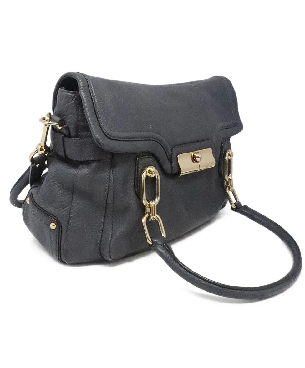 Coach Grey Leather Shoulder Bag