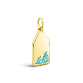 Collectible Travel Treasures? Wave Tag Charm Gold