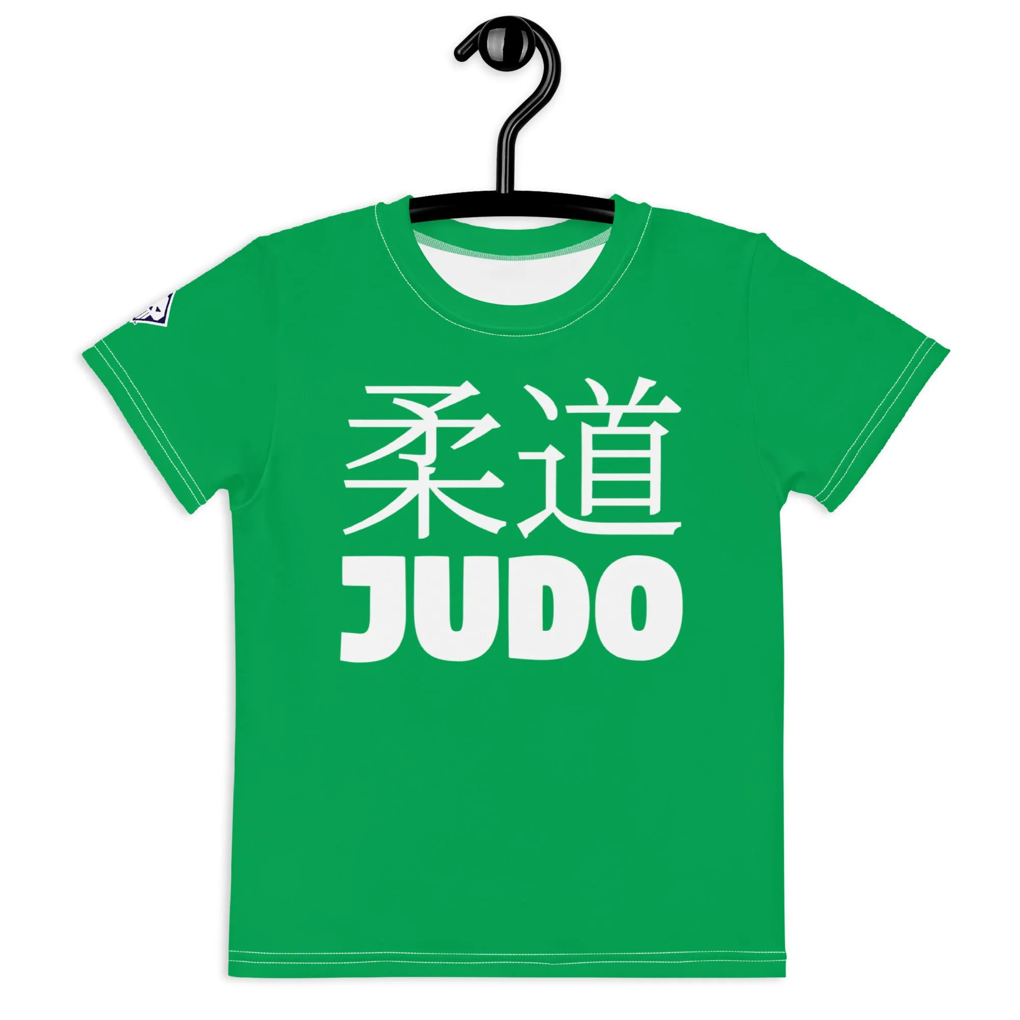 Comfortable Mobility: Girl's Short Sleeve Classic Judo Rash Guard - Jade