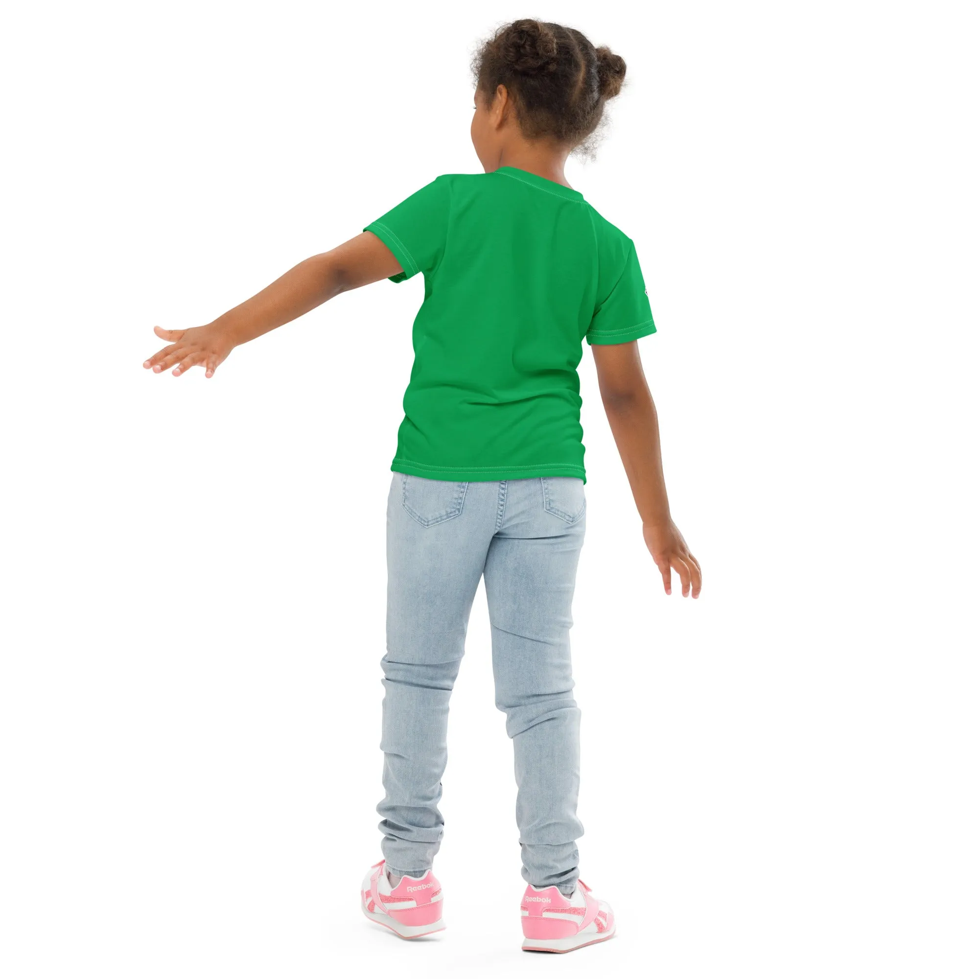 Comfortable Mobility: Girl's Short Sleeve Classic Judo Rash Guard - Jade