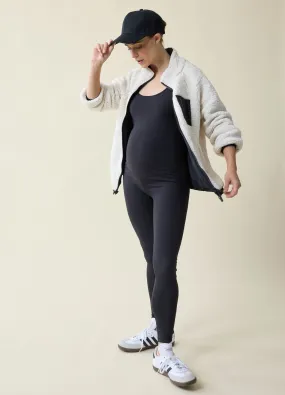 Cozy Reversible Sherpa Maternity Jacket