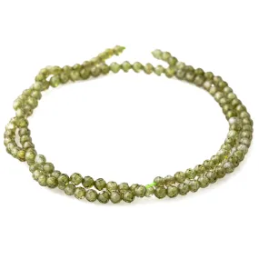 Cubic Zirconia Light Green 3mm Round Faceted - 15-16 Inch