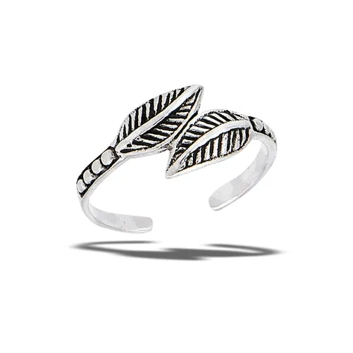 Double Leaves Toe Ring