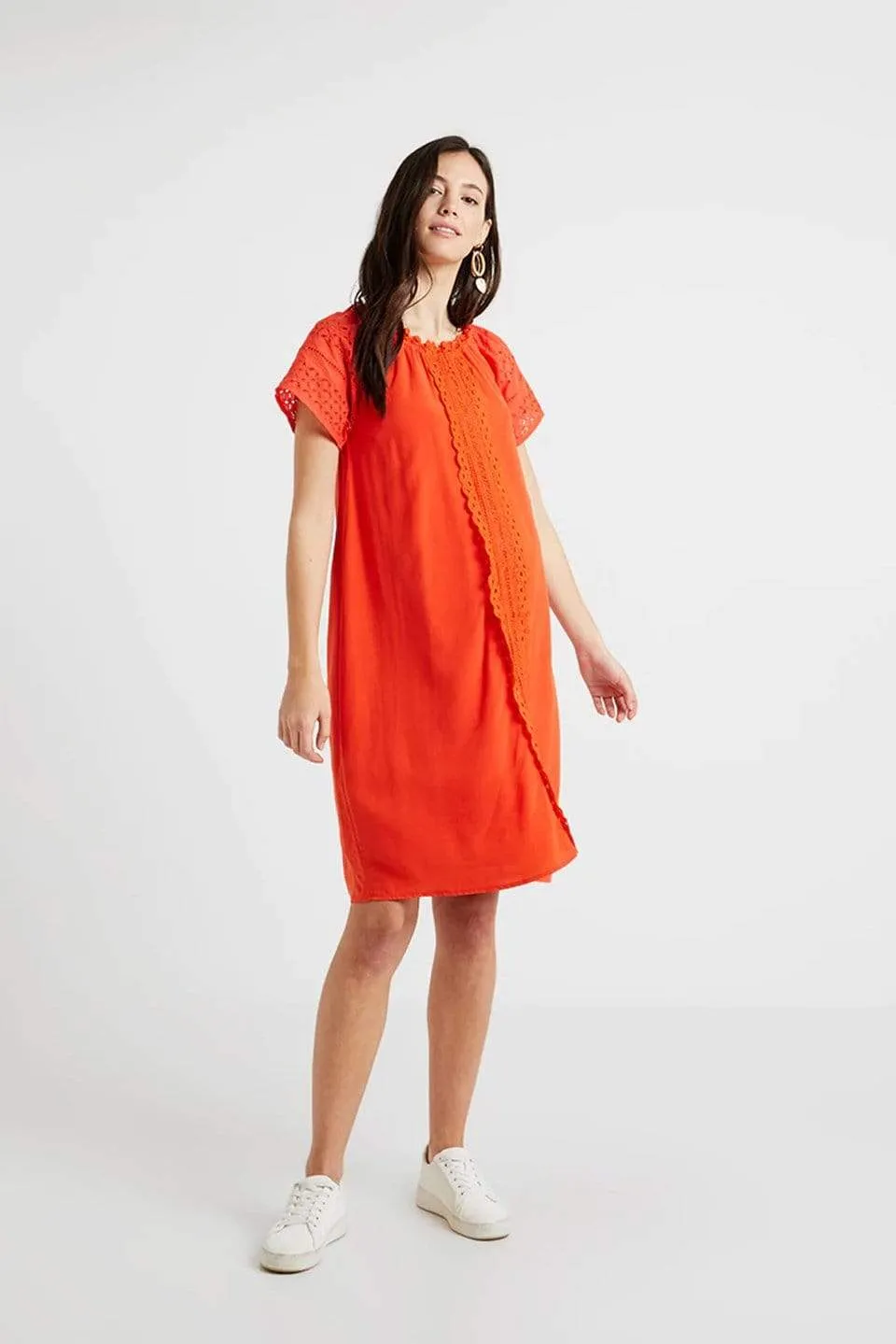 Eliana Nursing Dress Tangerine