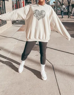 Fall Heart Classic Crew Neck Sweater