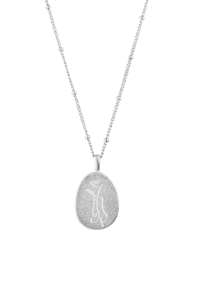 Female Silhouette Necklace Silver Single