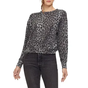 Gigi Snow Leopard Brushed Jersey Top