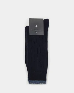 Glenn Wide Rib Long Socks