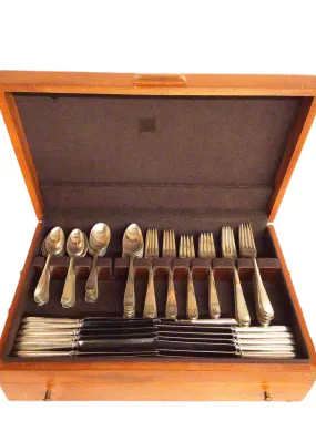 Gorham "L" Monogramed Sterling Silver Flatware Set 173 pc.