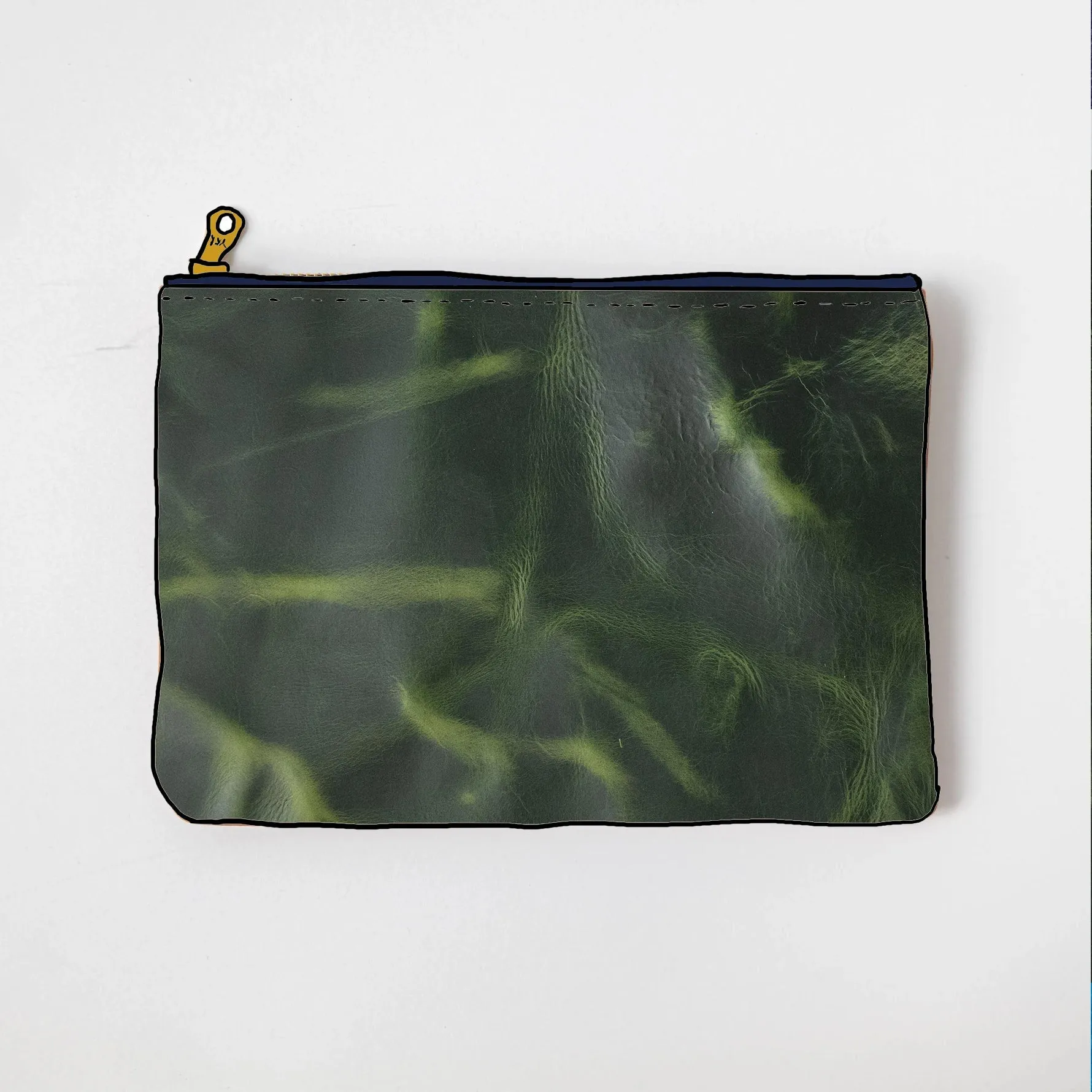 Green Cheaha Medium Zip Pouch