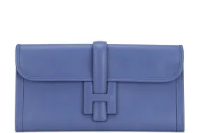 HERMES JIGE ELAN 29 [STAMP C (2018)] BLUE BRIGHTON SWIFT LEATHER, WITH DUST COVER & BOX