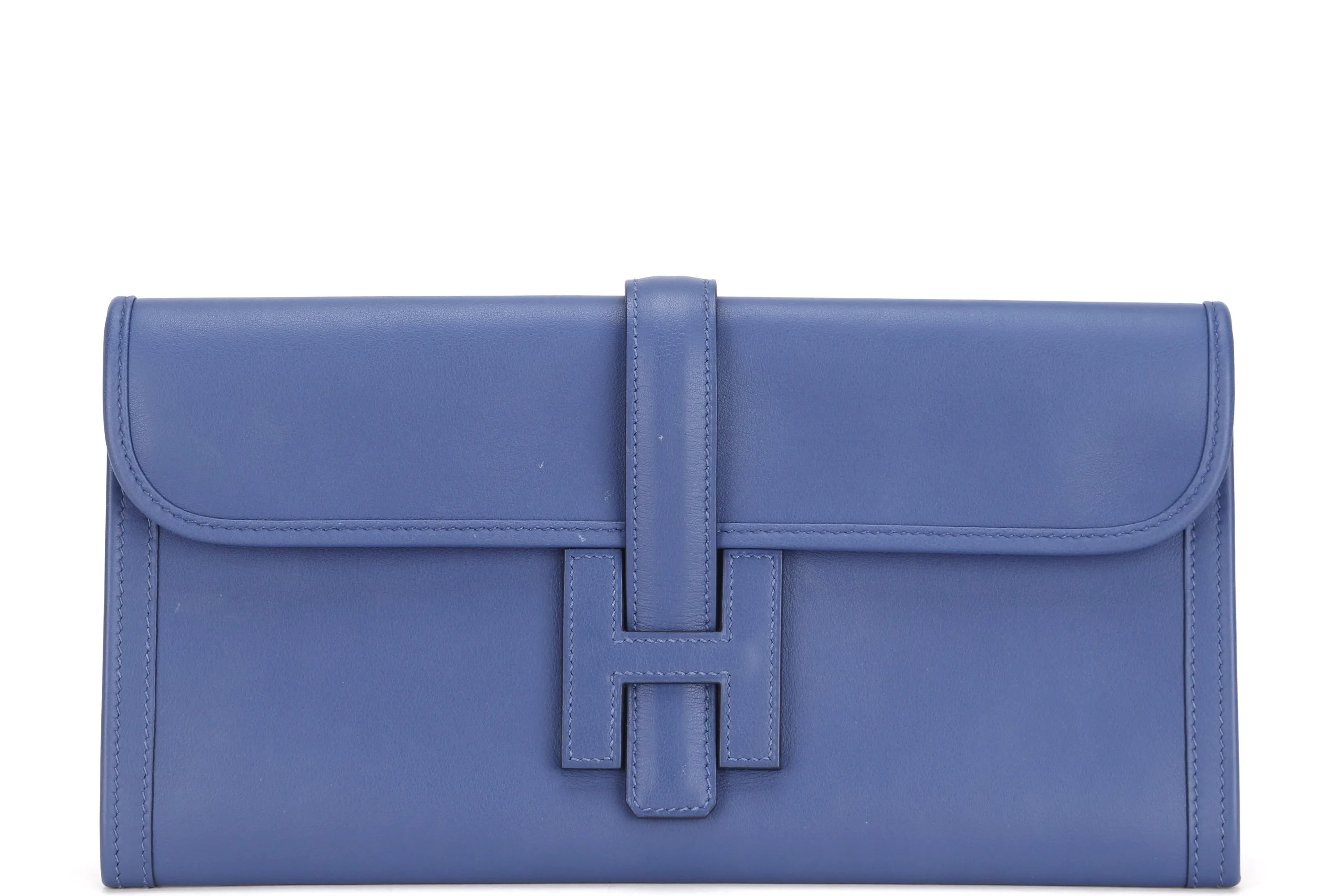 HERMES JIGE ELAN 29 [STAMP C (2018)] BLUE BRIGHTON SWIFT LEATHER, WITH DUST COVER & BOX