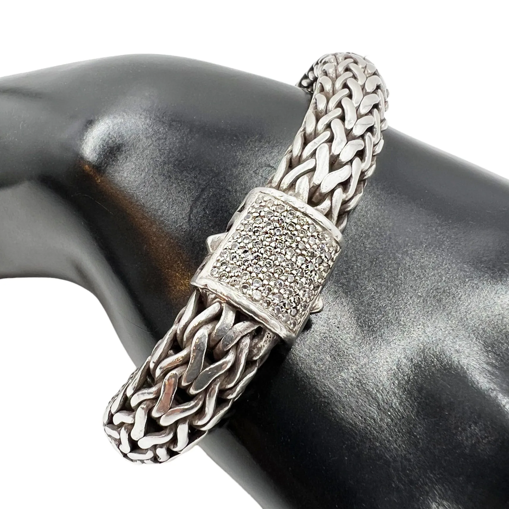 JOHN HARDY Classic Chain & Diamond Pavé Bracelet - Silver