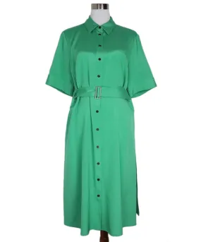 Lafayette Green Silk Dress w/ Belt sz 14