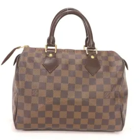 Louis Vuitton Boston Speedy Damier 25 Brown Canvas Shoulder Bag