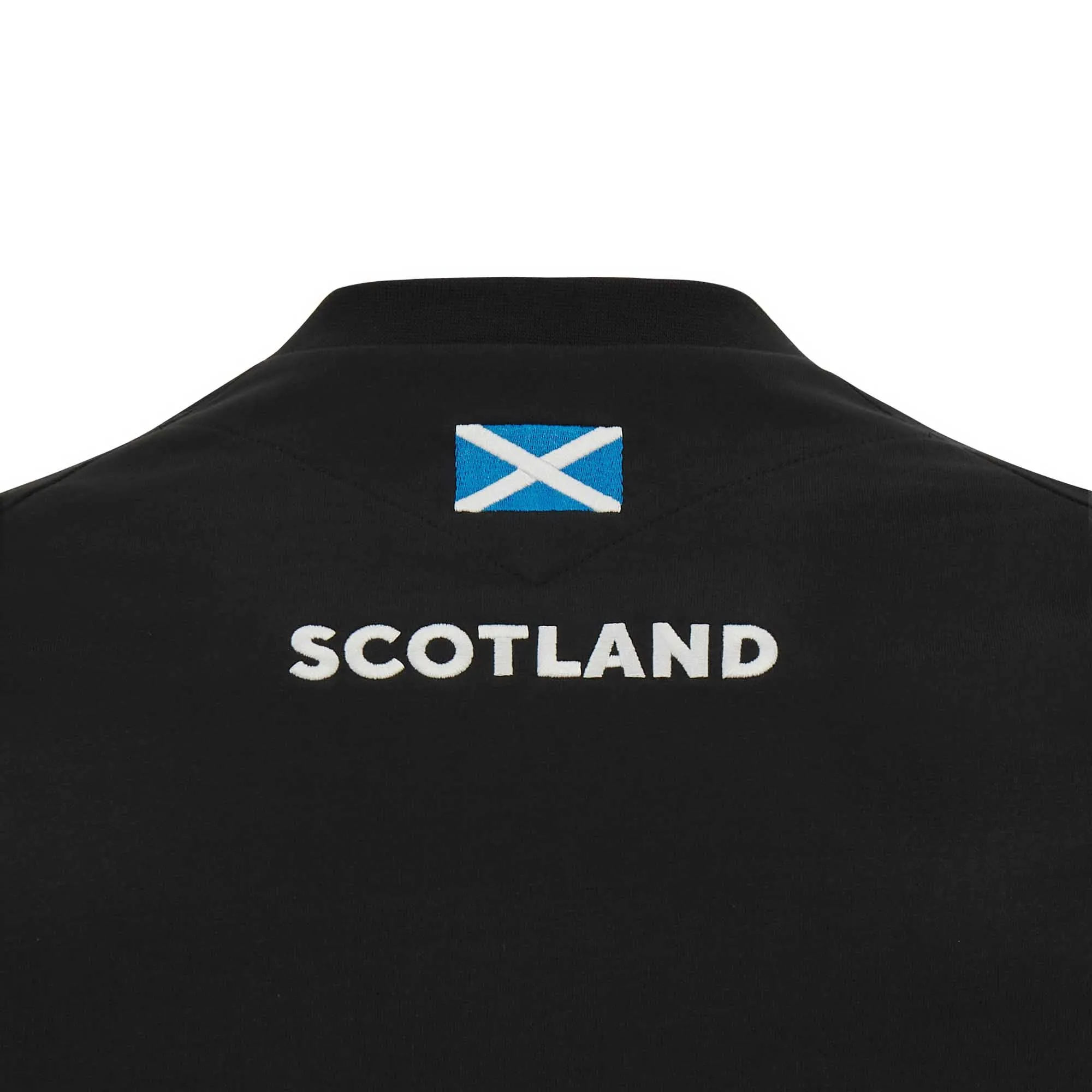 Macron Men's Scotland Rugby Long Sleeve T-Shirt 23/24 - Black