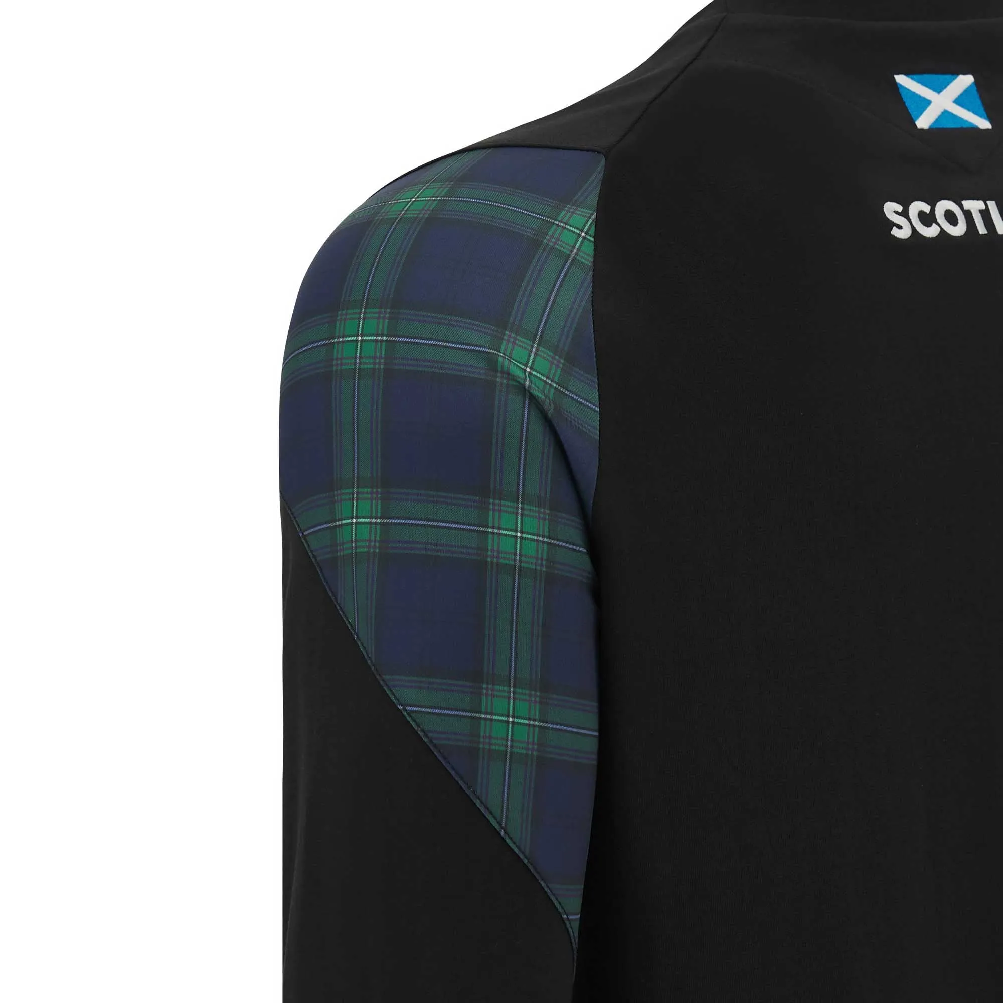 Macron Men's Scotland Rugby Long Sleeve T-Shirt 23/24 - Black