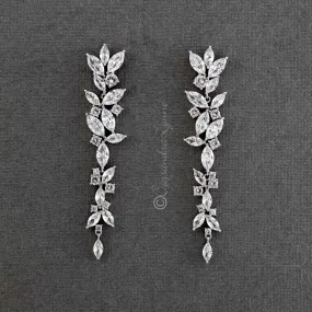 Marquise Cluster CZ Dangle Earrings