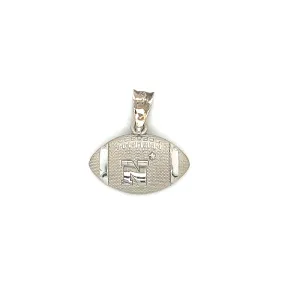 Navy Football Pendant in Sterling Silver