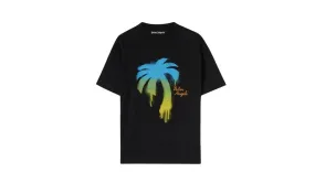 Palm Angels Spray Palm Classic Tee- Black/Green