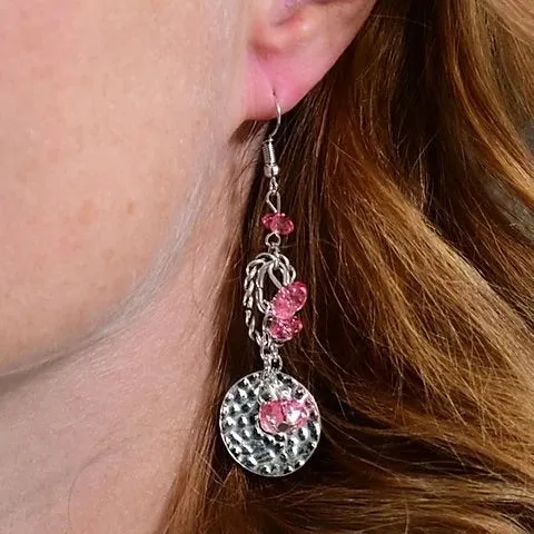 Paparazzi Accessories  - Seaside Catch -  #E277 Peg - Pink Earring