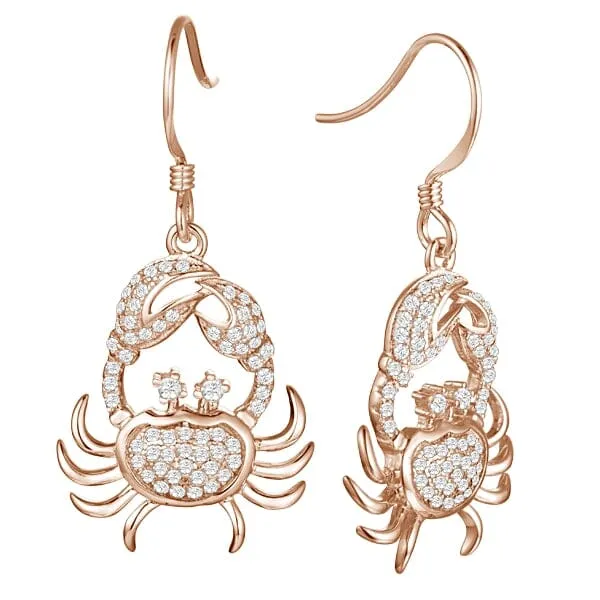 Pavé Crab Earrings