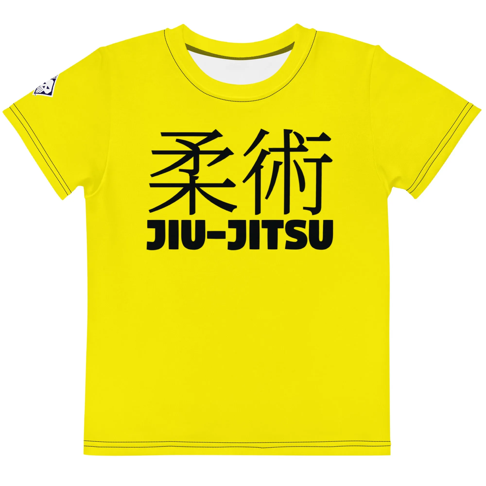 Playful Performance: Boy's Short Sleeve Classic Jiu-Jitsu Rash Guard - Golden Sun