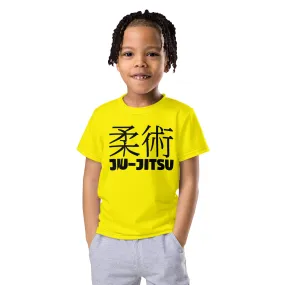 Playful Performance: Boy's Short Sleeve Classic Jiu-Jitsu Rash Guard - Golden Sun