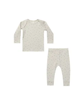 Quincy Mae - Mini Dots Ribbed Tee & Legging Set