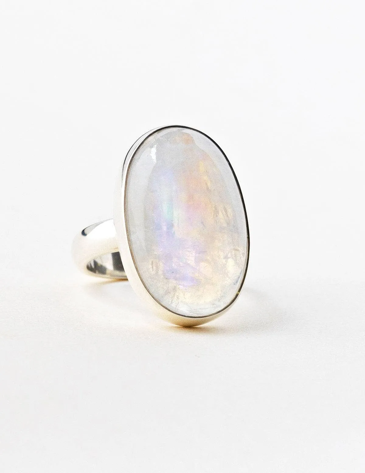 Rainbow Moonstone Ring - Adjustable