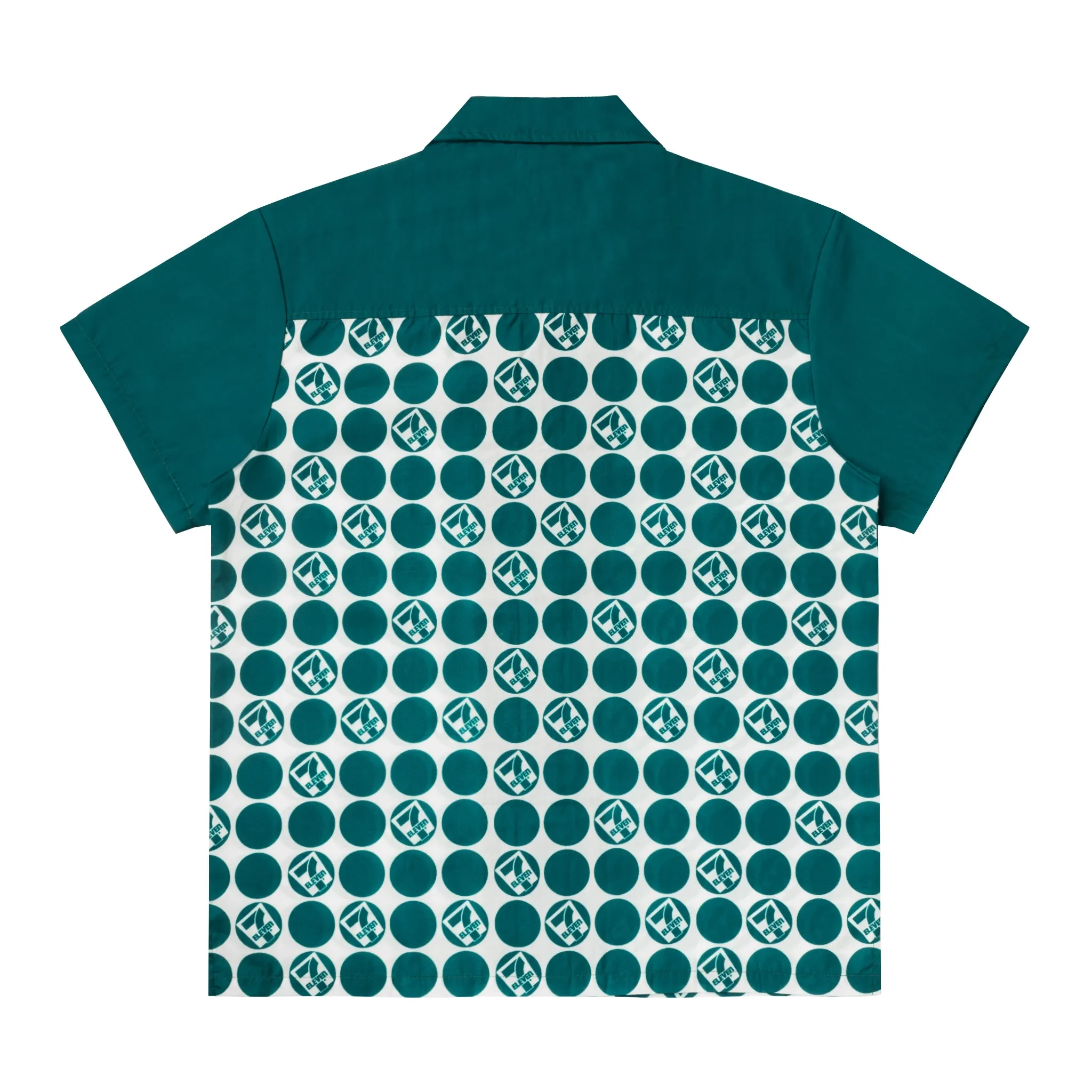 Retro 7-Eleven® Dot Button Up - Green