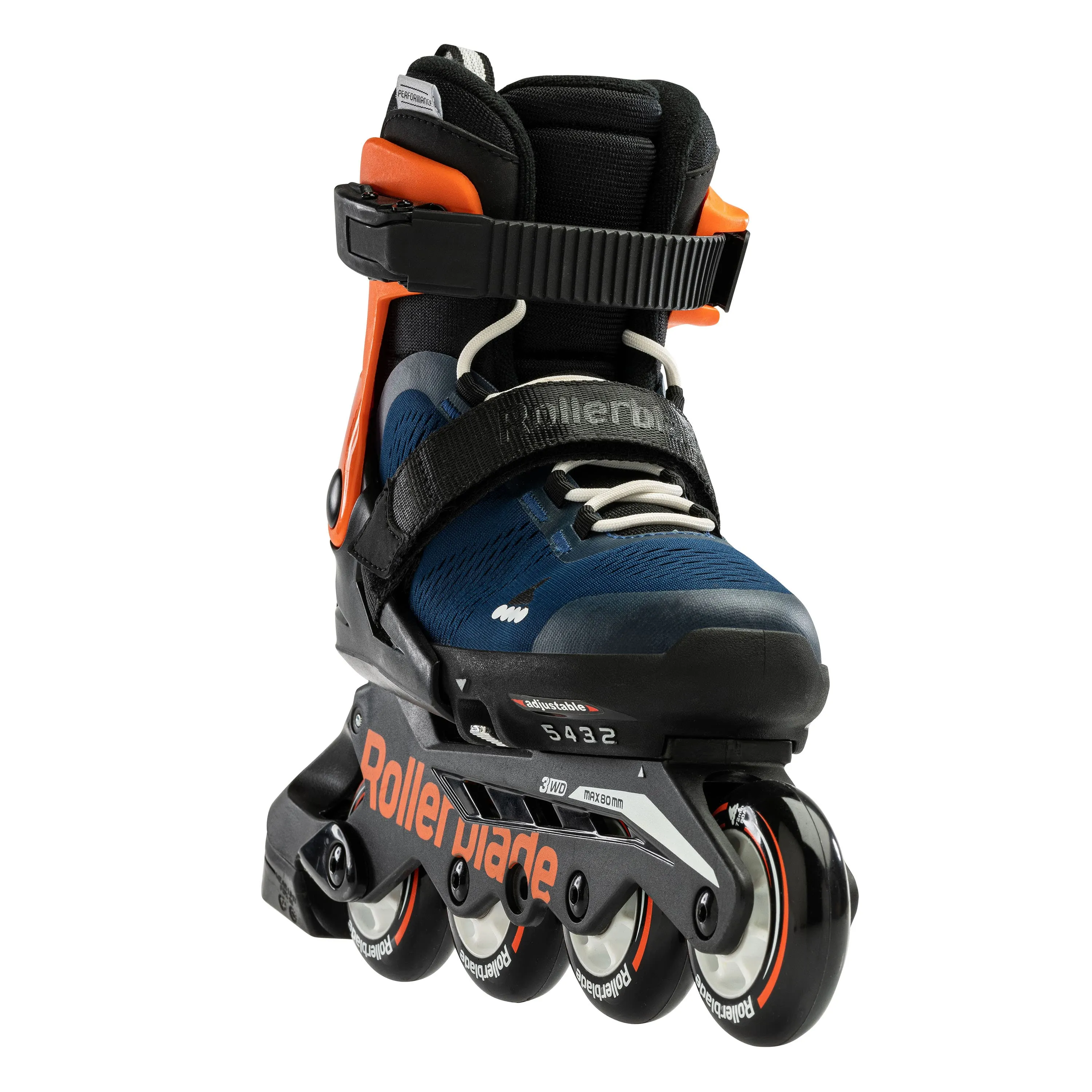 Rollerblade Microblade extendable skate for boys 07221900174 midnight blue orange