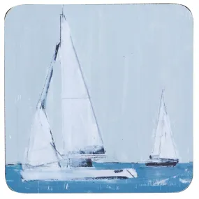 Sail Away Square Art Coasters - Set of 4