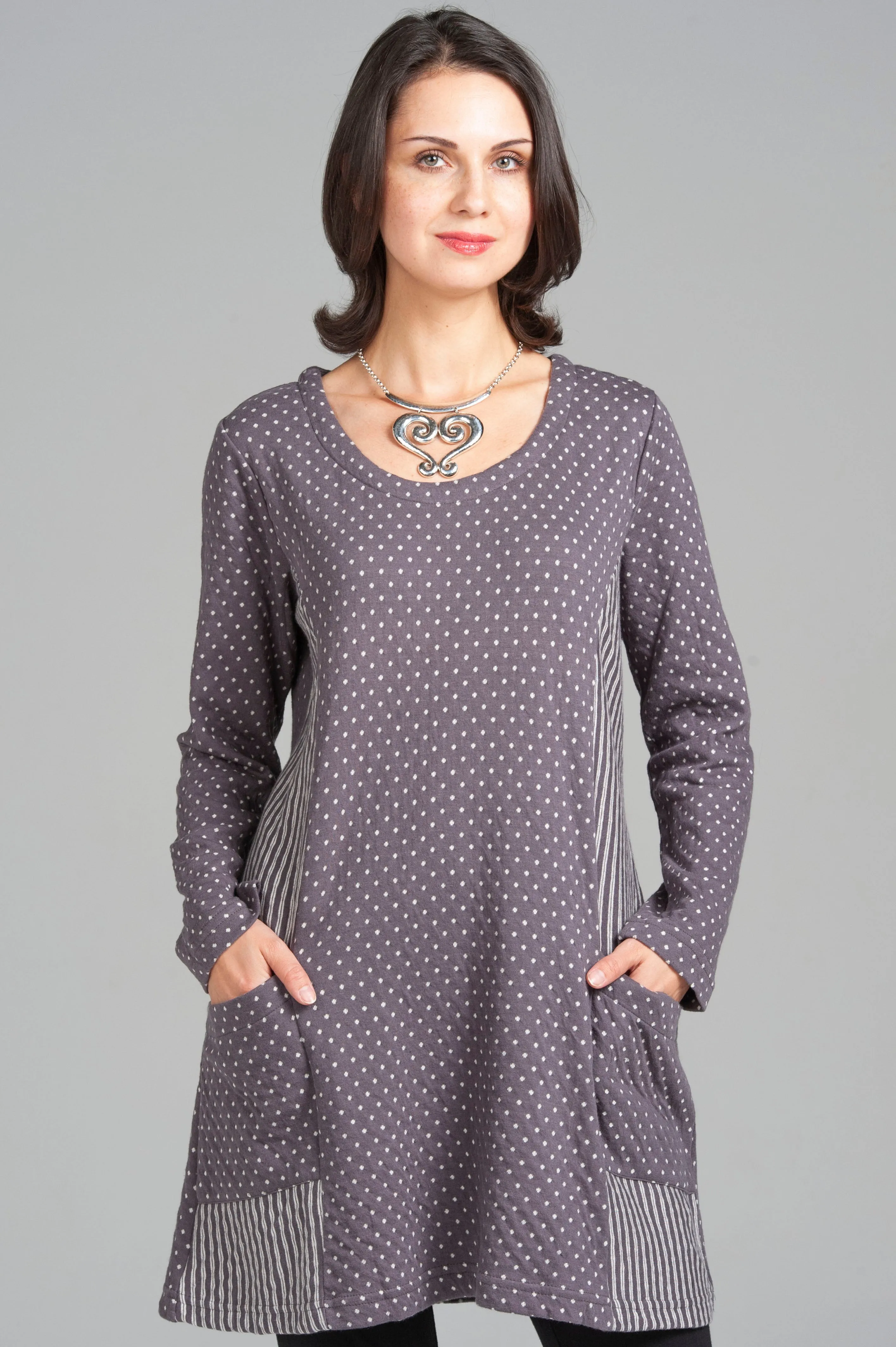 Spot Stripe Blue Tunic