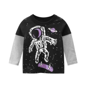 Spring New 2023 Boys' Long Sleeve T-shirt Baby Top