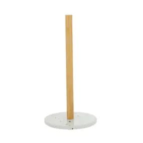 Terrazzo and Bamboo Towel Holder