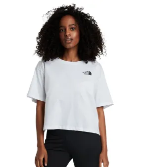 The North Face Cropped Simple Dome women's short sleeve t-shirt NF0A4SYCFN41 white