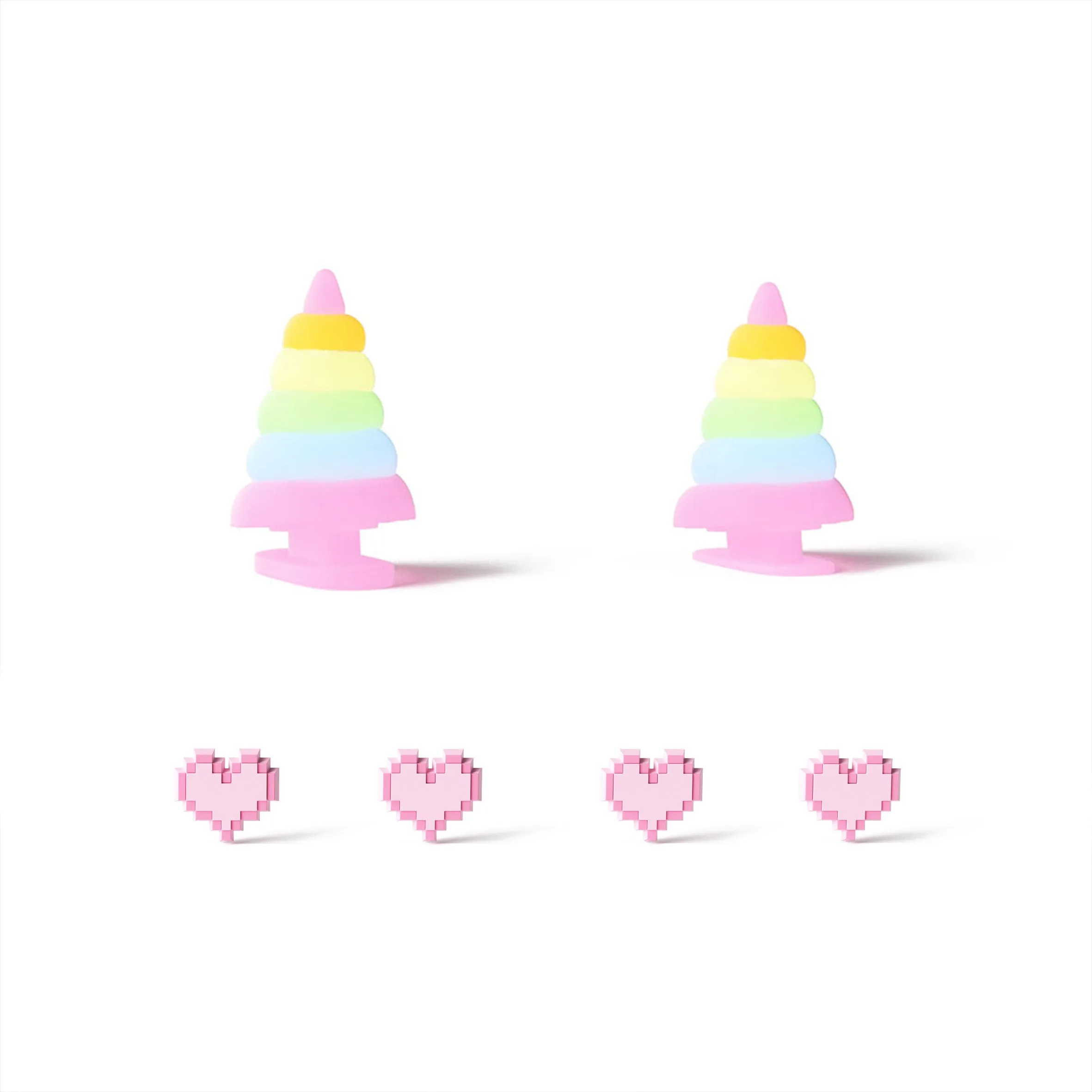 Unicorn Fins and Pixel Heart Eyes for Sharkicks Pro