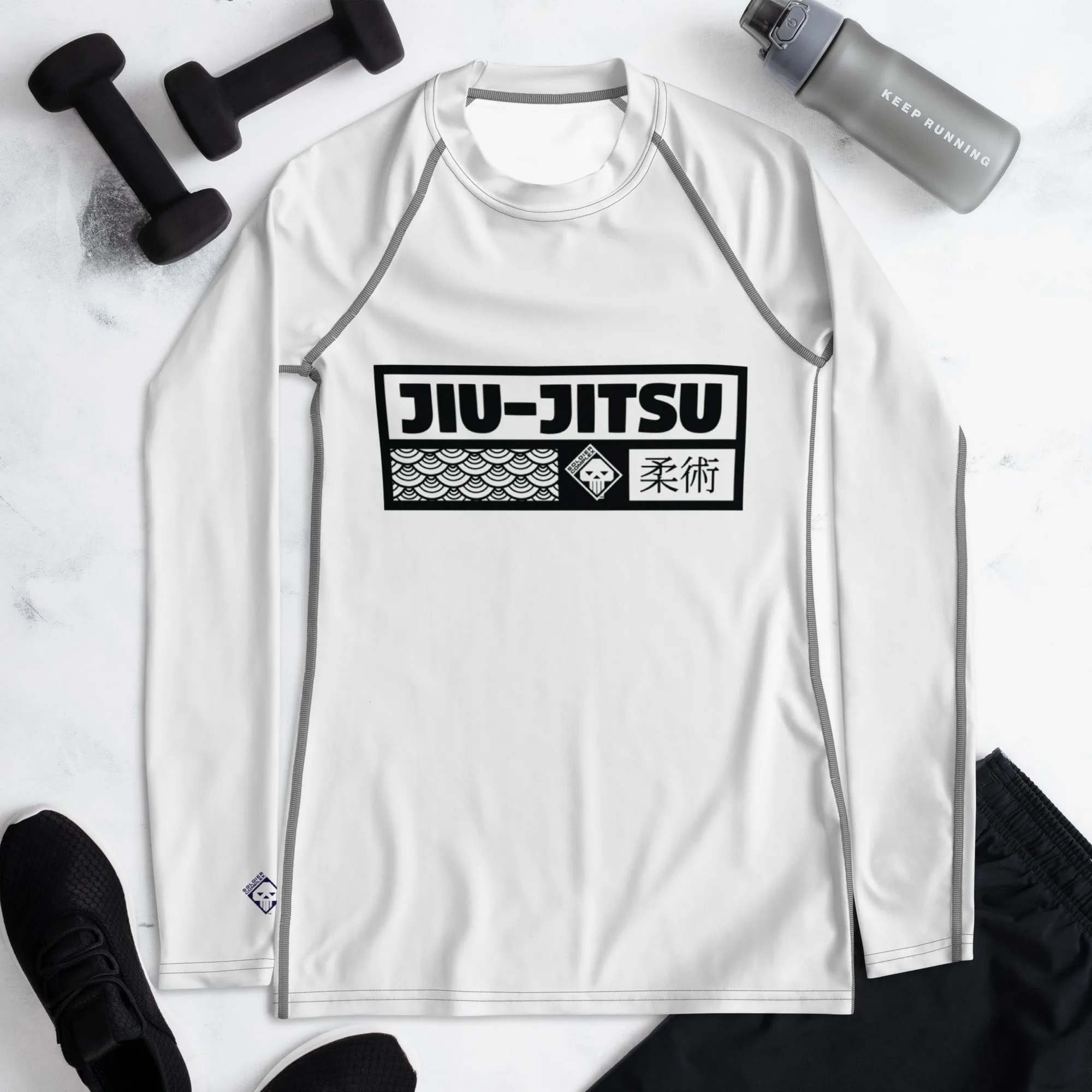 Womens Long Sleeve BJJ Rash Guard - Jiu-Jitsu 016 - Snow